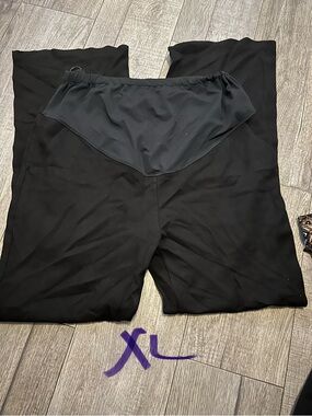 Motherhood Maternity Black Straight Leg Maternity Pants
